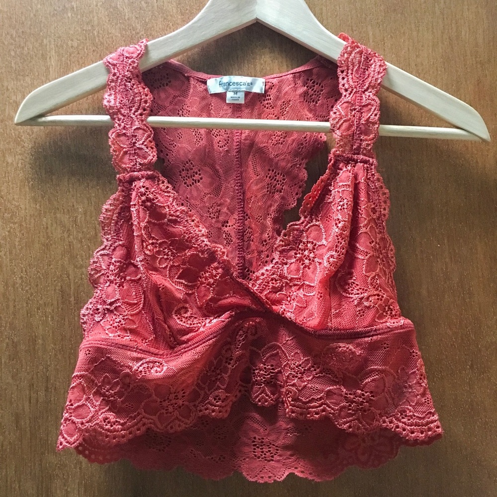 Dark orange bralet from Francesca’s